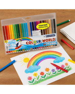 "Centropen" Набор цветных фломастеров COLOUR WORLD TP 7550/24 24 цв арт. ГММ-114416-1-ГММ102676320874