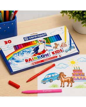 "Centropen" Набор цветных фломастеров RAINBOW KIDS PA 7550/30 30 цв арт. ГММ-114417-1-ГММ102676847384