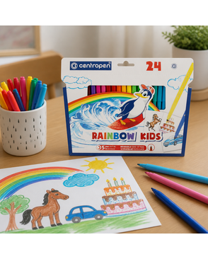 "Centropen" Набор цветных фломастеров RAINBOW KIDS PA 24 цв арт. ГММ-114419-1-ГММ102678223324
