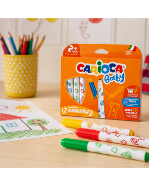 "Carioca" Фломастеры утолщенные Baby 2+ 12 цв арт. ГММ-114480-1-ГММ078075499694