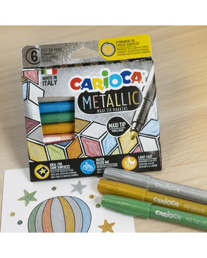 "Carioca" Набор металлизированных фломастеров Metallic 6 цв арт. ГММ-114542-1-ГММ098654521594