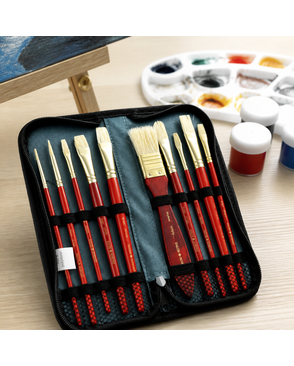 Набор кистей "Daler Rowney" щетина SIMPLY 10 шт. короткая ручка арт. ГММ-117747-1-ГММ125653594384