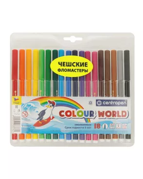 "Centropen" Набор цветных фломастеров COLOUR WORLD TP 18 цв арт. ГММ-114418-1-ГММ102677831994