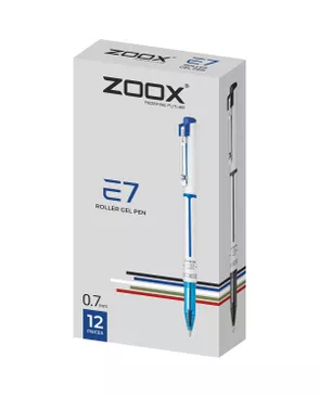 "ZOOX" Ручка-роллер гелевая E7 12 шт. арт. ГММ-120071-1-ГММ149777110664