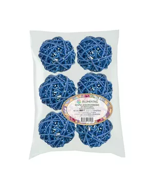 Аксессуары для флористики "Blumentag" BRF-7 Шары декоративные из ротанга 7 см 6 шт. арт. ГММ-3178-9-ГММ0034336