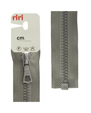 Молния riri тракторная разъёмная 1 замок, 6 мм, 55 cм, цвет 2106, серый арт. ГЕЛ-16001-1-ГЕЛ0030358