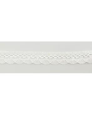 Мерсеризованное х/б кружево ш.2,5см (белый) арт. ГЕЛ-1036-1-ГЕЛ0092495