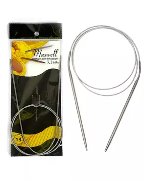 Спицы круговые на тросиках Maxwell Black 80см 3,5мм арт. МГ-23350-1-МГ0200152