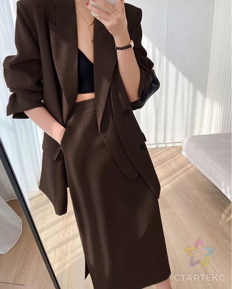 Костюмная стрейч Сутинг арт. КО-55-115-9211.102 - рис. 2