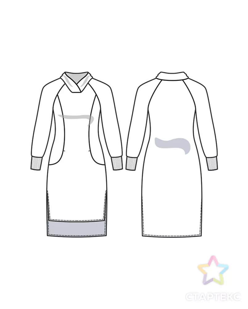 Выкройка: платье SST–001 арт. ВКК-2376-10-ВП0152 - рис. 3