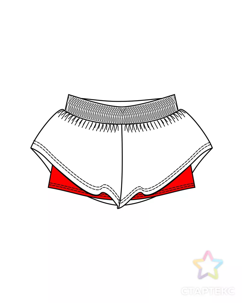 Выкройка: шорты гимнастические арт. ВКК-2992-8-ВП0669 - рис. 2