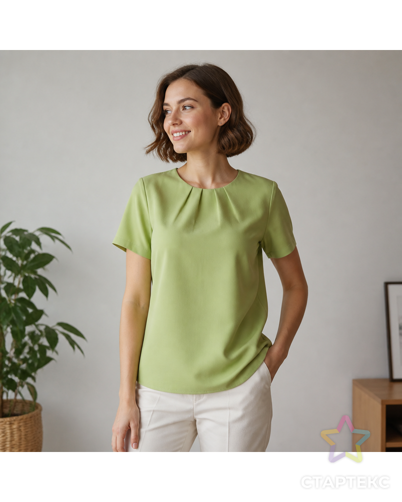 Выкройка: прямая блузка арт. ВКК-3910-12-ЛК0002286 - рис. 3