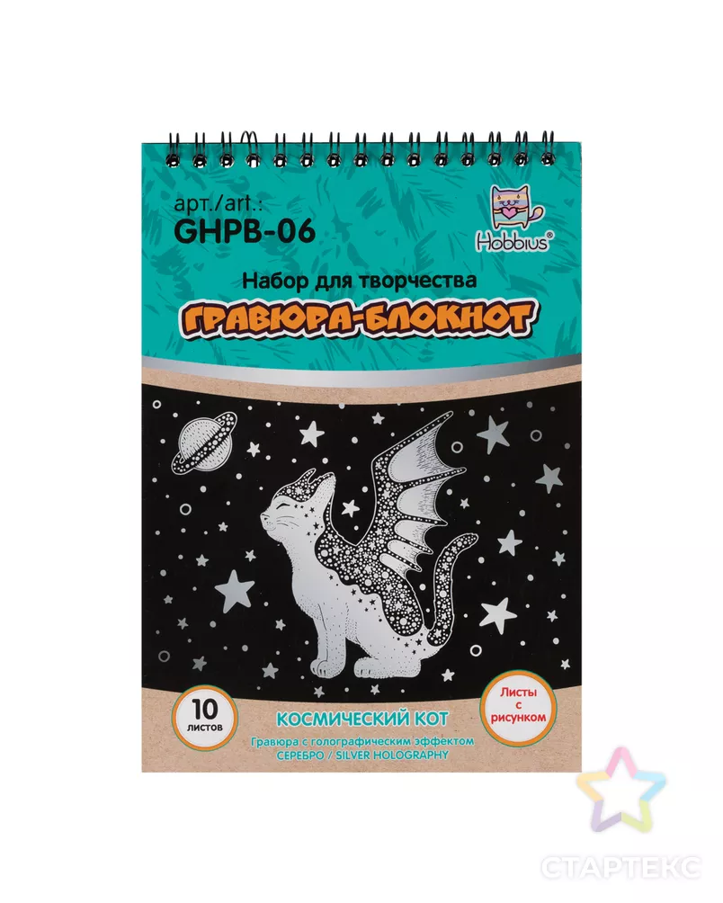 "Hobbius" GHPB-06 Набор для творчества "Гравюра-блокнот" 14 x 20 см арт. ГММ-116739-1-ГММ115551343484 - рис. 6