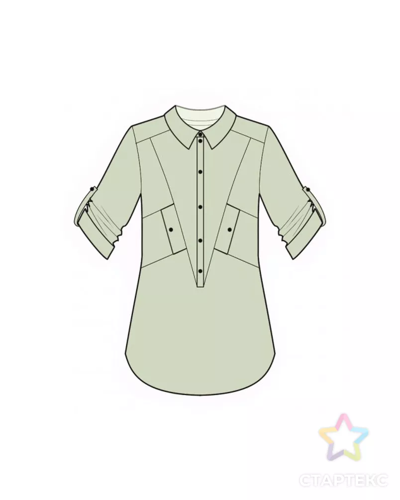 Выкройка: рубашка арт. ВКК-3912-10-ЛК0004989 - рис. 4
