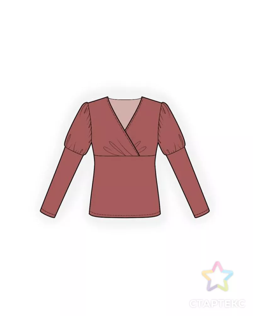 Выкройка: трикотажная блузка арт. ВКК-223-1-ЛК0004132 - рис. 4