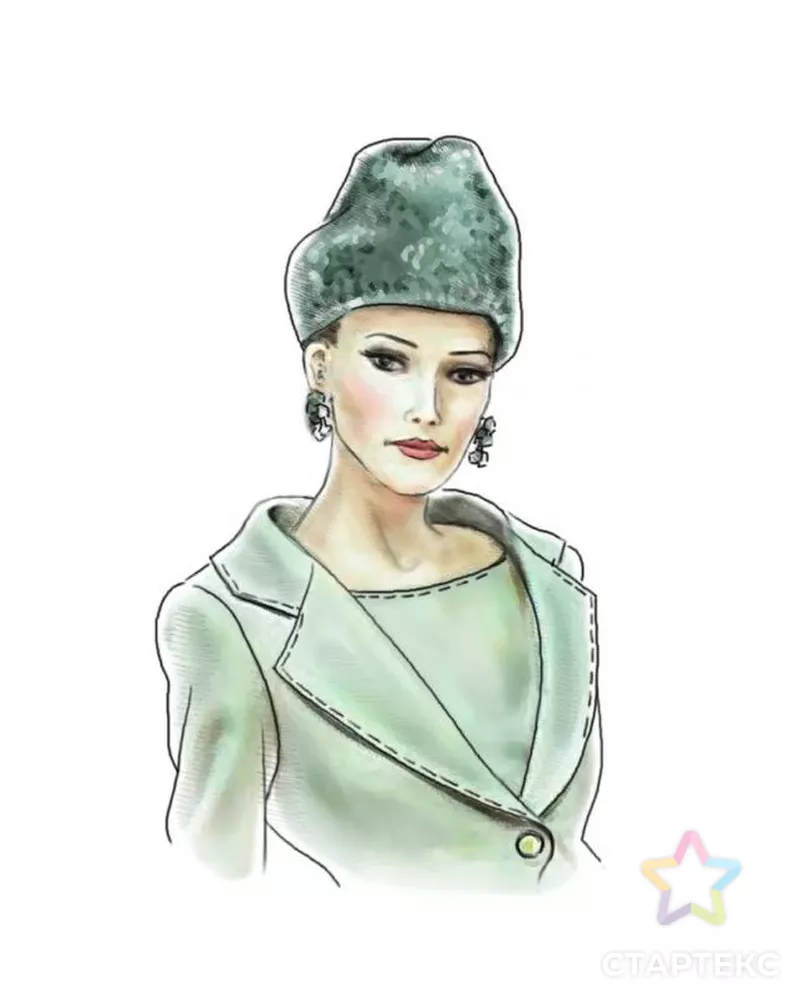 Выкройка: мягкая шапочка из гладкого меха арт. ВКК-650-5-ЛК0005579 - рис. 4
