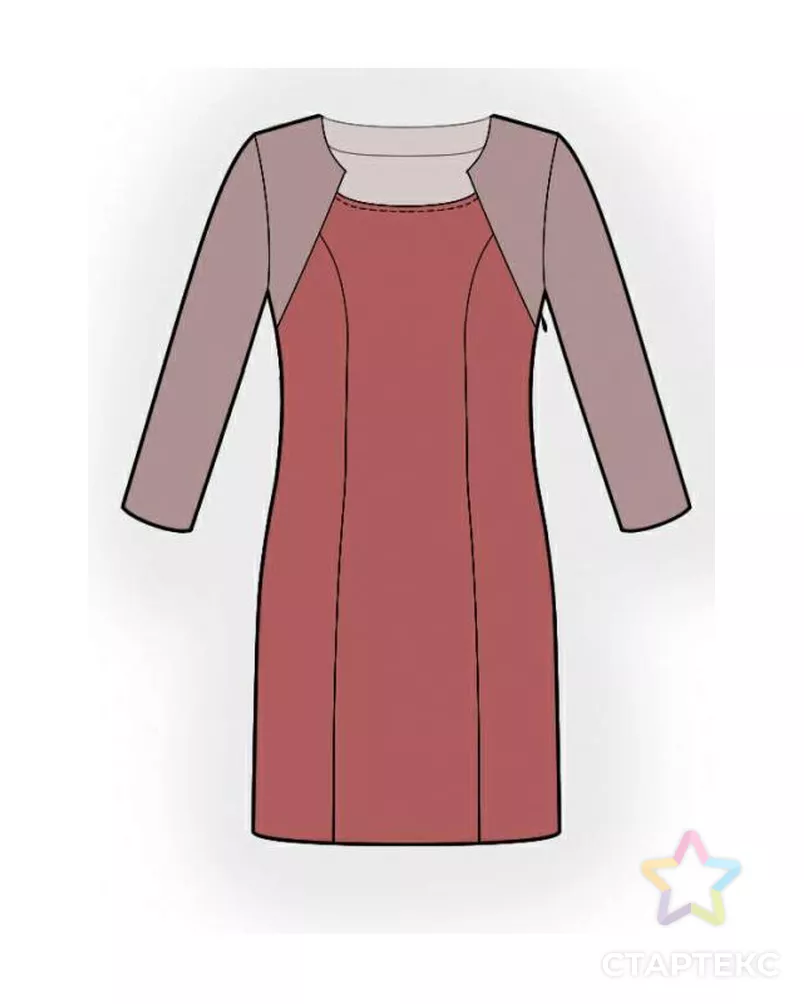 Выкройка: платье с эффектом болеро арт. ВКК-1020-6-ЛК0005941 - рис. 4