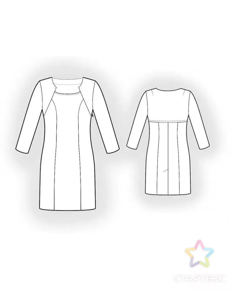 Выкройка: платье с эффектом болеро арт. ВКК-1020-6-ЛК0005941 - рис. 5